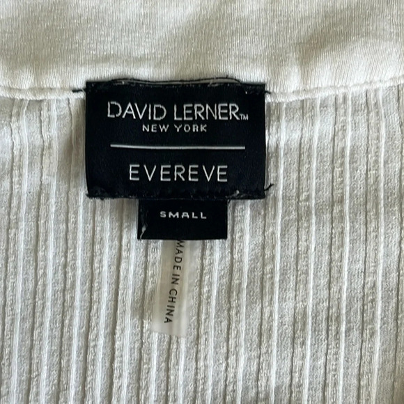 Evereve David Lerner white rib button front bodysuit - Picture 11 of 15